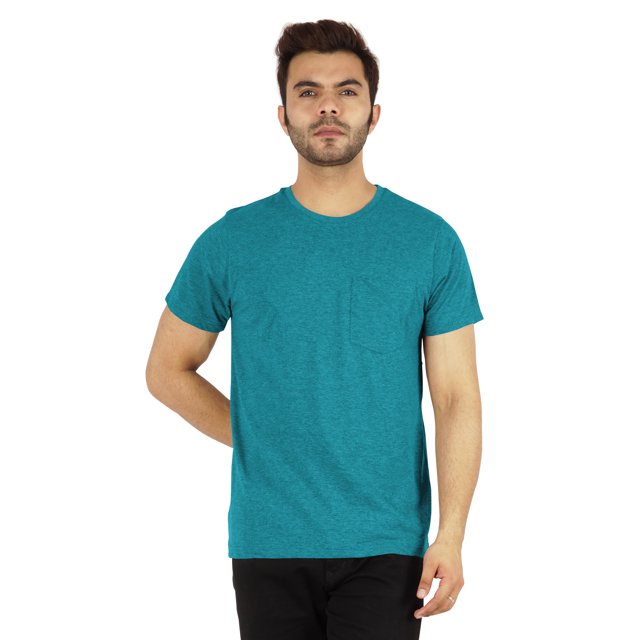 Inkmeso Solid Short Sleeve Crewneck T-ShirtForMens Lightweight EverydayShirtsW/ Patch Pocket