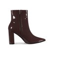 thumbnail image 3 of Unique Bargains Women's Pointed Toe Zipper Patent Leather Ankle Chunky Boots, 3 of 6