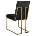 thumbnail image 3 of Chaise de Salle à Manger Moderne en Tissu de Velours Noir/or (Lot de 2), 3 of 3