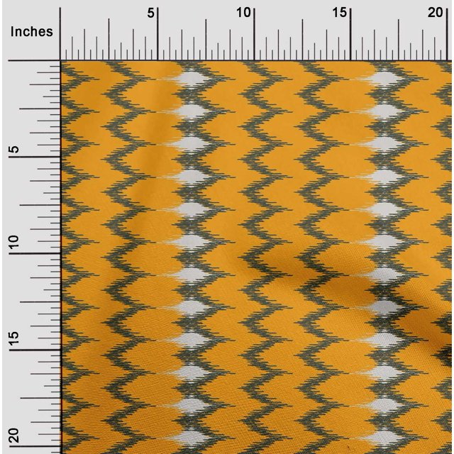 oneOone Georgette Viscose Fabric Chevron Ikat Fabric Prints By Yard 42 Inch Wide