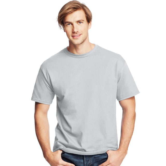 Hanes T-Shirts à Col Rond ComfortSoft pour Hommes, Lot de 4, m, Cendre