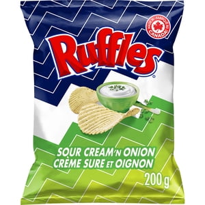 Ruffles Sour Cream & Onion floavured Potato Chips
