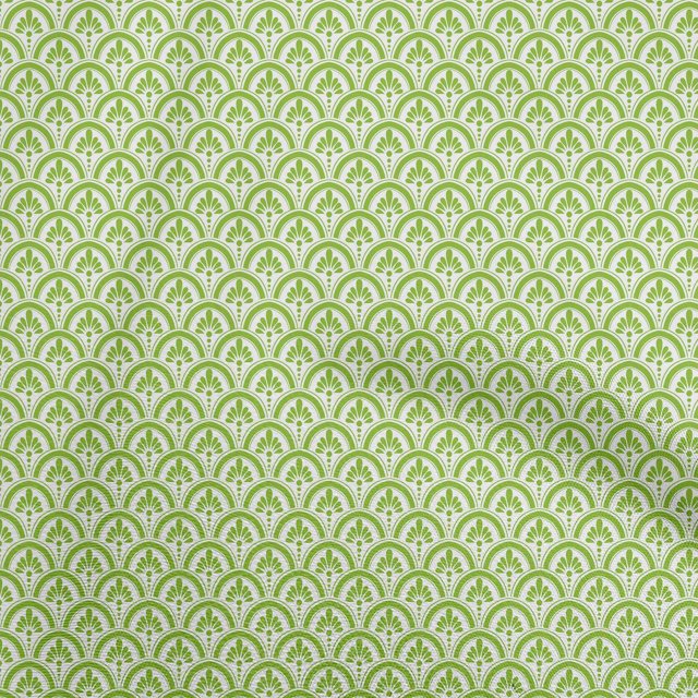 oneOone Polyester Spandex Light Green Fabric Asian Floral Block Fabric For Sewing Printed Craft Fabric By The Yard 56 Inch Wide