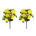 thumbnail image 4 of mmirethe 2x Faible Entretien Apparence Réaliste Faux Fleurs et Plantes Large Application Jaune 5Set, 4 of 6