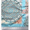 thumbnail image 1 of Soimoi Cotton Voile Fabric Floral & Mandala Patchwork Printed Fabric 1 Yard 56 Inch Wide, 1 of 3