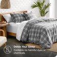 thumbnail image 2 of Bare Home Flannel Duvet Cover Set - 100% Flannel Cotton - Double Brushed - Twin/Twin XL, Stirling Plaid - Gray/White, 2 of 6