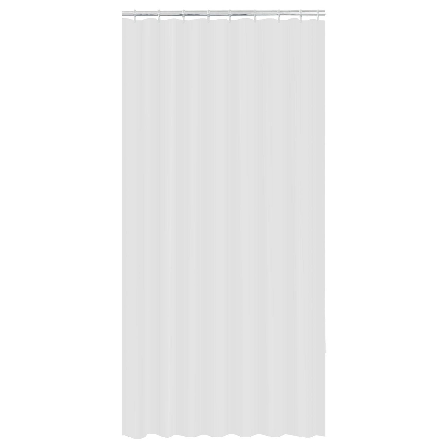 Mainstays Water Repellent Fabric Shower Curtain Liner, White