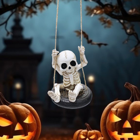 AKEGAMN Halloween Decorations Props Hanging Grim With Creepy Expressions Hanging Indoor And Outdoor Halloween Hanging Decoration: Our Halloween hanging props will bring an unforgettable to your visi