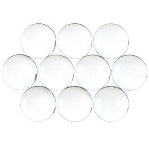 CleverDelights 20mm (3/4") Round Glass Cabochons - 50 Pack