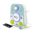 thumbnail image 2 of Singing Machine - Kids Mood, Haut Parleur bluetooth avec microphone, Bleu/Vert, 2 of 9