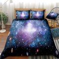 thumbnail image 1 of Move Over Blue Galaxy Bedding Sets Queen Galaxy Duvet Cover Set Galaxy Pattern Microfiber No Filling, 1 of 9