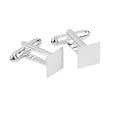 thumbnail image 3 of kurtrusly 20Pcs Fashion Silver 10mm Flat Square Blank Settings Cuff Links Cufflinks, 3 of 7