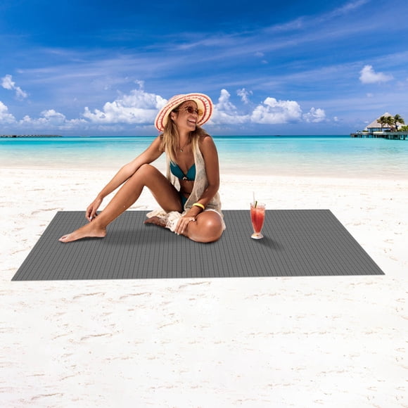 Waterproof Outdoor Picnic Blanket - 55" x 39" Sand-Free Beach Mat, 3-Layer Thickened Camping Carpet for Family, Travel, Park, Grass - Easy Clean Blanket for Indoor/Outdoor Use