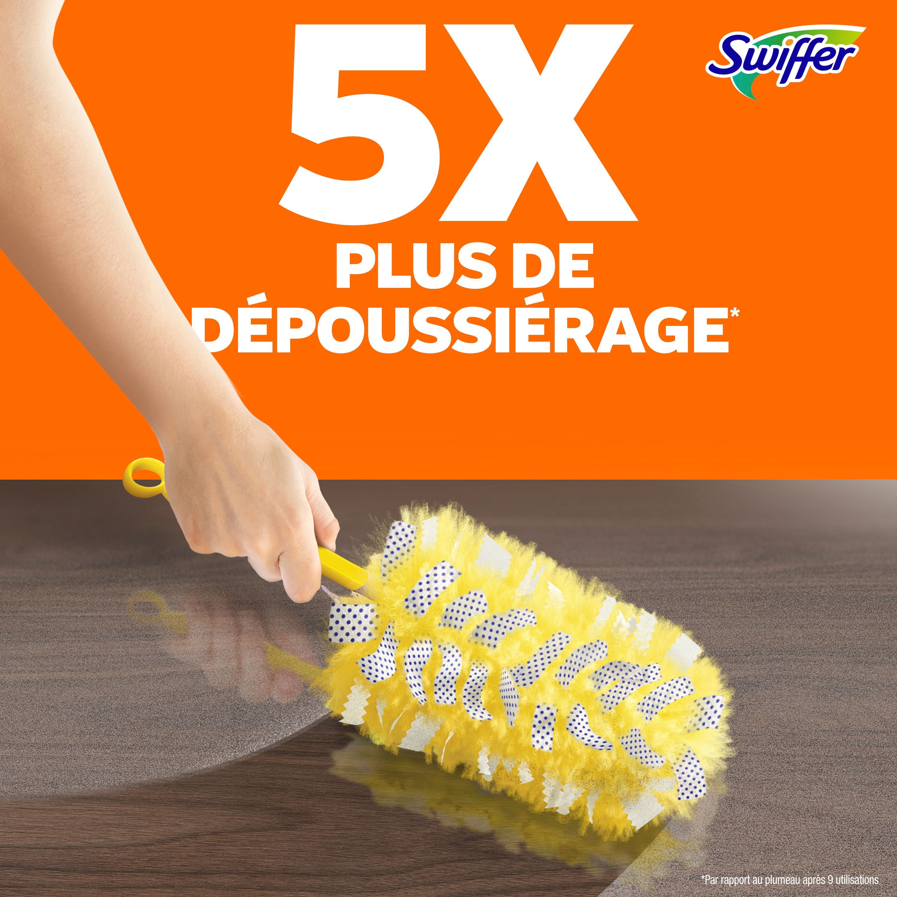 Swiffer Plumeaux Ultra Résistants Multi-Surfaces Recharges de Plumeau pour le Nettoyage, Non Parfumé, 11 Unités