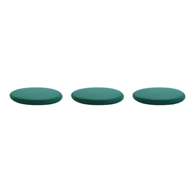 Transemion Coussin de Chaise Détachable Doux et Confortable Coussin Rond pour Confort Coussin de Chaise Rond en Polyester Coussin de Siège Noir Vert 40X40cm 3Ensemble