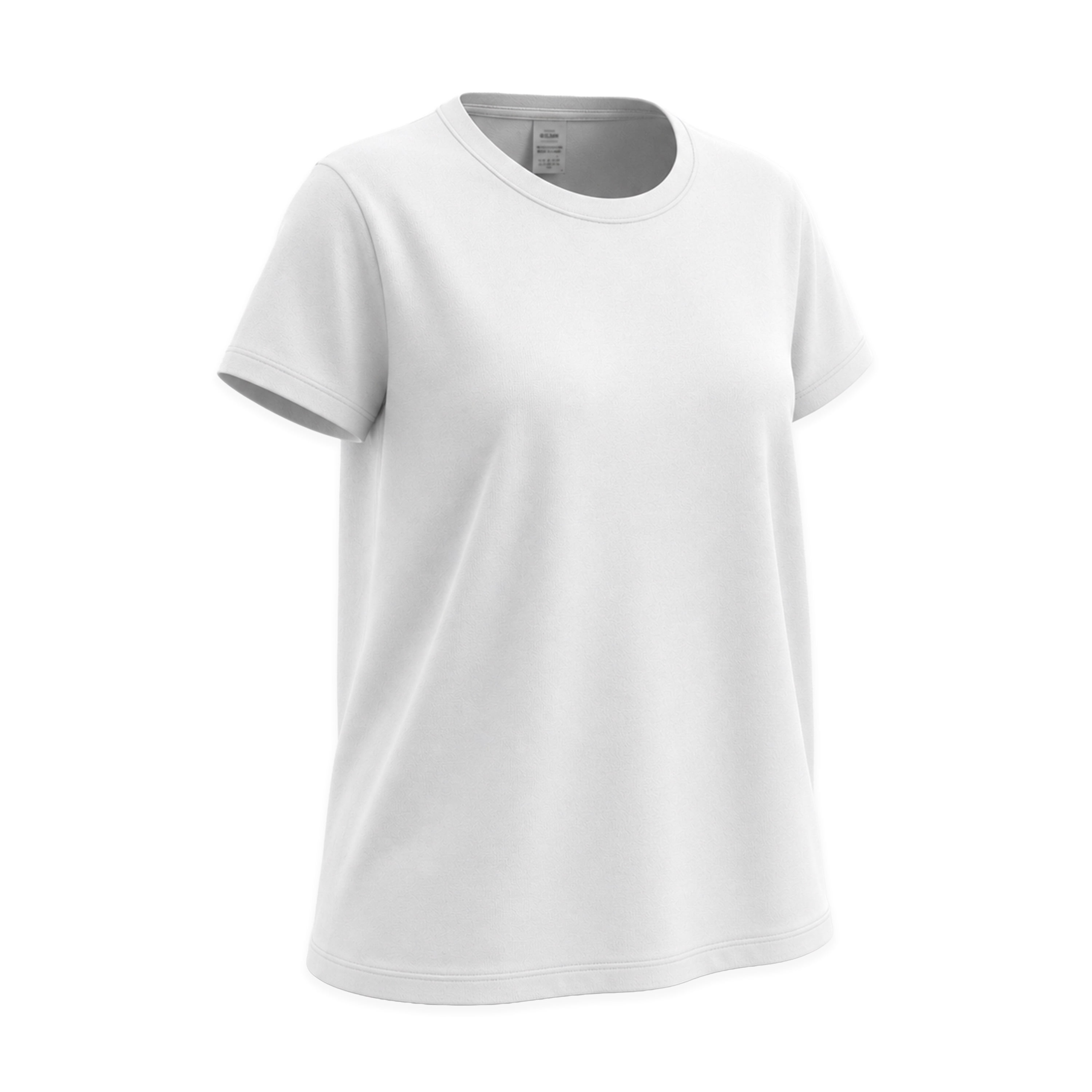 CRAFTEE Ladies Crew Neck T-Shirt 100% Cotton 50.8 × 68.58 cm (20 × 27 in) White Large