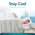 thumbnail image 3 of Sleepgram Viscose from Bamboo King Bed Sheets w/2 Pillowcases, White, 3 of 7