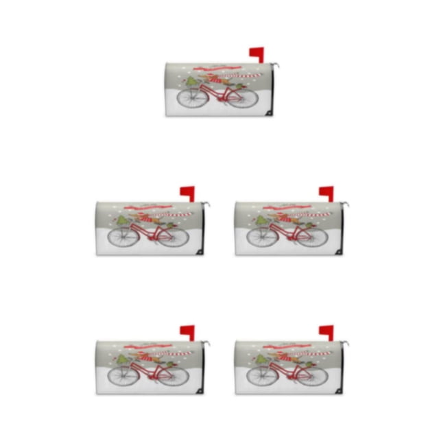 Ruiboury Weather-resistant And Robust Couch Cover Easy To Vivid Print Christmas Deer Pattern Mailbox Sleeve Cloth Standard Size YTYH2309039 5Set