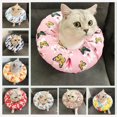 thumbnail image 1 of Collier Anti-Morsure pour Animaux Collier Circulaire Elizabeth Col Réglable Coton Imperméable Cône E-Collier pour Chat et Chien, 1 of 6