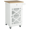 thumbnail image 1 of HOMCOM Rolling Kitchen Island with Storage Kitchen Cart on Wheels White, 1 of 10