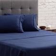 thumbnail image 3 of Safdie & Co. Literie Ultra Doux Ensemble de Draps 4PC Lit Très Grand Marine Solide, 3 of 4