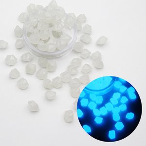 10Pcs Glowing Aquarium Stones! SSZMDLB Glowing Icechunk Stones, 50PC Aquarium Decor Night Light Rocks, Resin Fish Tank Glowing Stones for Underwater Landscape, Aquascaping and Fish Tank Decoration,