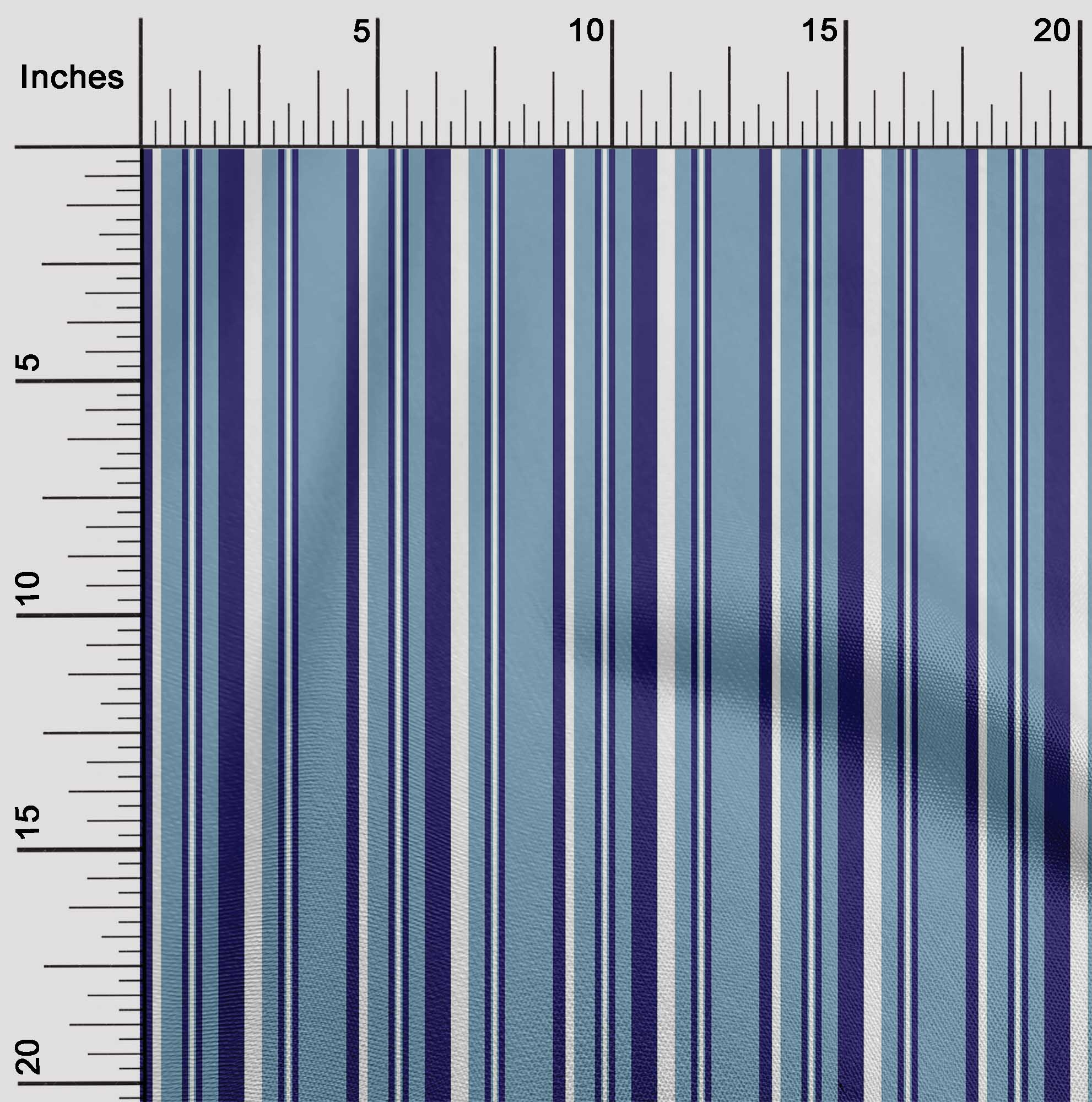 oneOone Organic Cotton Voile Fabric Multicolor Stripe Printed Craft Fabric BTY 42 Inch Wide