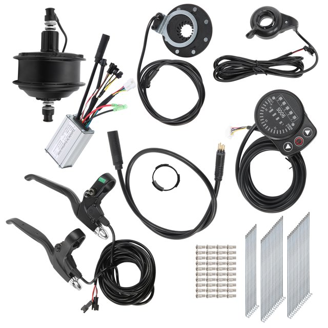 Kit de Moteur pour Roue de 24 Po, Moteur de Moyeu Électrique 250 W Kit de Moteur de Moyeu Haute Résistance Simple pour Roue de 24 Po pour Vélos Électriques DIY Moteur d'Entraînement avant, Roue Libre Arrière