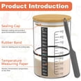 thumbnail image 3 of SNNROO 10Pcs Sourdough Starter Jar Kit 900ml Heat Resistant Sourdough Starter Container with Wooden Lid Spatula Reusable Wide Mouth Glass Sourdough Fermentation Jar for Sourdough Baking, 3 of 11