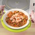 thumbnail image 4 of Ynlkorvg Rack 2 Pack Microwave Folding Tray Microwave Stacker Cooker 2 Tier Microwave Plate Stacker Microwave Heating Layered Tray With Foldable Handles For Bowls Water Cups, 4 of 6