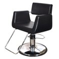 thumbnail image 1 of Chromium Brooklyn Chaise de Style Professionnel avec Coussins en Mousse, Noir, 1 of 6
