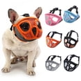 thumbnail image 2 of Short Snout Dog Muzzle Bulldog Muzzle Adjustable Breathable Mesh for Training Biting Barking, 2 of 8