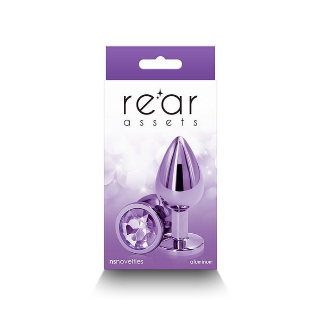 Rear Assets Aluminum Anal Plug, Medium, Purple