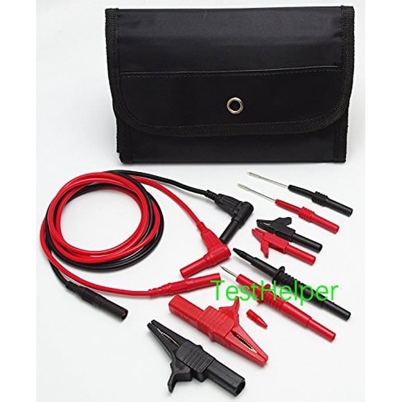 TestHelper TH-6-KIT Automotive Test Lead Kit, Test Probes,Flexible Silicon Back Probe pins,Shielded Alligator Clips and Large Crocodile Clips,Multimeter Meter