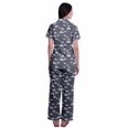 thumbnail image 4 of Moomaya Ensemble de Pyjama en Coton Imprimé à Col Cranté, Boutonné, pour Femmes, Tenue de Nuit, 4 of 6