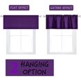 thumbnail image 4 of EcoNesxp 18 Inch Small Window Piece Royal Purple Kitchen Window Valance Blackout Rod Pocket Valance for 42 x 18 Inch Small Window 1 Piece Inch Small Window, 4 of 5