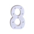 thumbnail image 4 of Alphabet Lumières Numériques LED Blanches en Plastique Debout Suspendu 7, 4 of 4