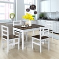 thumbnail image 2 of Costway 5pcs Dining Set Solid Wood Compact Kitchen Table & 4 Chairs Modern, 2 of 10
