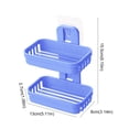 thumbnail image 3 of Harpily Organizer Rack Soap Holder Soap Dish With Draining Wall Mounted Bar Soap Holder Adhesive Soap Box Case For Shower, 3 of 5