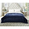 thumbnail image 2 of Cozy Tyme B173A-20NYT-UE 60 x 80 Po Pascal Flanelle Solide Réversible Jeter Couverture&44; Marine, 2 of 7