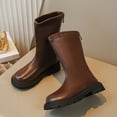 thumbnail image 1 of Elvqul Girls Boots,Girls Shoes,Winter Zipper Riding Boot Faux Leather Size 13 Girls, 1 of 6
