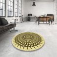thumbnail image 4 of Ahgly Company Tapis d'Intérieur Lavables en Machine, Ronds, Transitionnels, Brun Bronze Foncé, Ronds de 8 Pi, 4 of 7