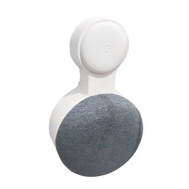 Lot de 2, Blanc, Support Mural pour Google Nest Mini (2e Gén.) Support de Fixation, Gain de Place, Gestion Parfaite du Cordon, Sans Fils Ni Vis Désordonnés, Support Mural Robuste pour Assistant Vocal