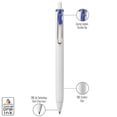 thumbnail image 4 of uni® one Retractable Gel Pens, Medium Point (0.7mm), Blue Ink, 3 Pack, 4 of 7