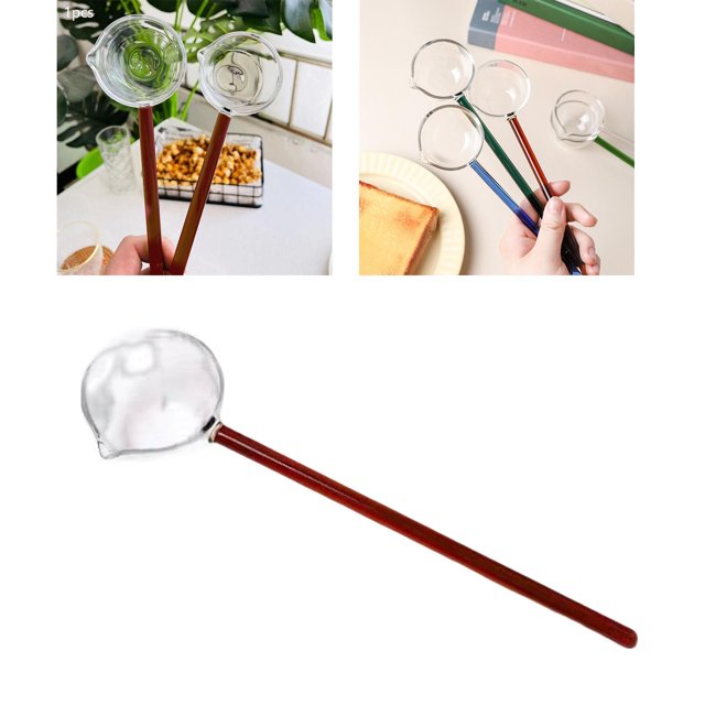 maskred Cooking Ladle Cooking Sauce Gravy Spoon Sauce Restaurant Punch Egg Soup for Red 252x62mm 1Set