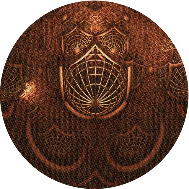Ahgly Tapis Rond Lavable en Machine Intérieur Transitionnel Acajou Brun, 4 Pieds Rond