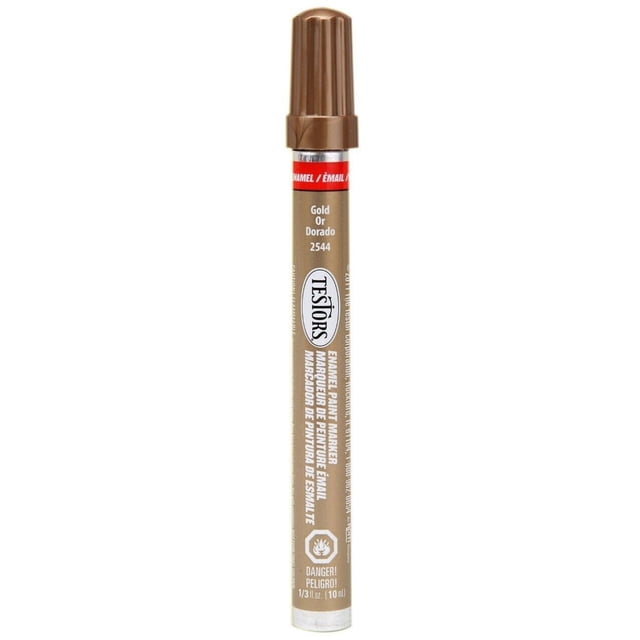 Testors 2544C 1/3 oz Gold Metallic Enamel Paint Pen Marker