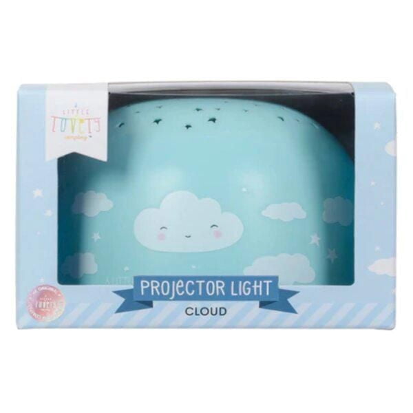 A Little Lovely Company - Lampe Projecteur - Lampe Sans Fil - Thème Nuage - Crée un Ciel Étoilé au Plafond - Facile à Transporter - Parfaite pour les Chambres d'Enfants