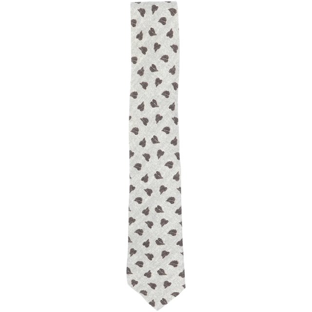 Gierremilano Men's Beige / Brown Wool Leaf Necktie - One Size