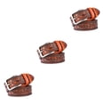 thumbnail image 1 of relayinert Classy And Durable PU Belt For Men Wear-resistant And Fine Workmanship Coffee Orange 110cm 3Set, 1 of 6